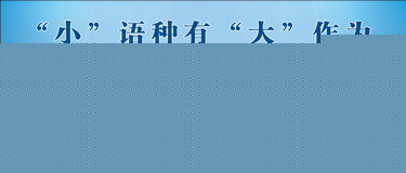 “小”语种有“大”作为合集